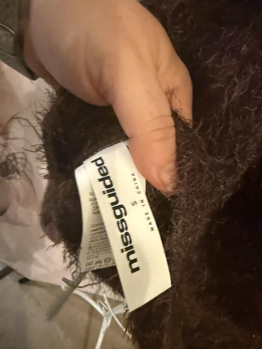 Missguided fluffy short jumper - size small