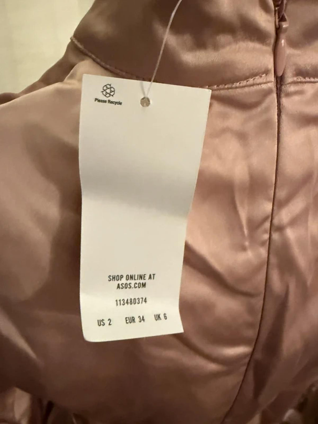 Miss selfridges satin feel dress - size 6