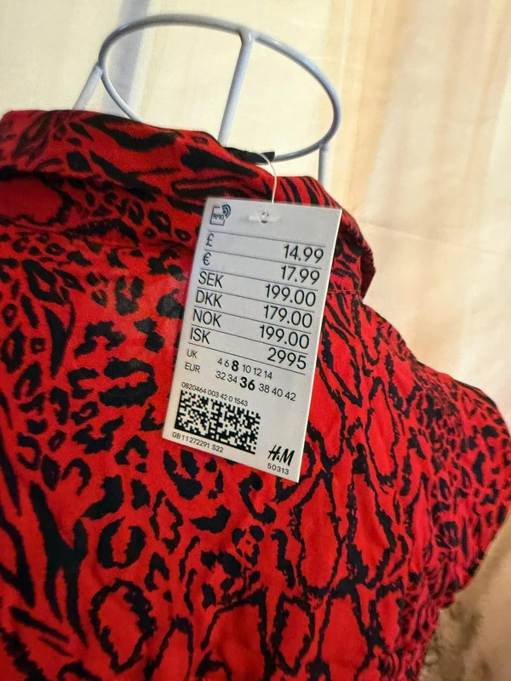 H&M patterned shirt - size 8