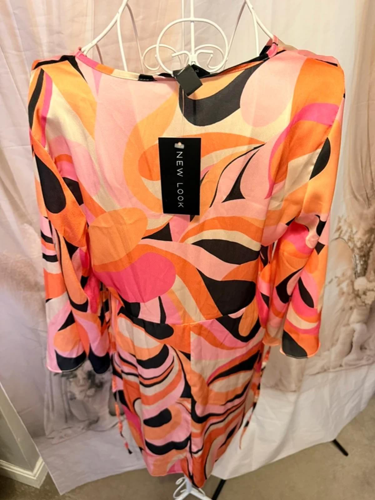 New look patterned dress - size 12