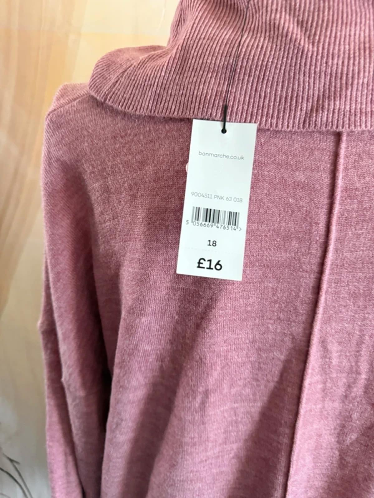 Bonmarche plain turtle neck jumper - size 18