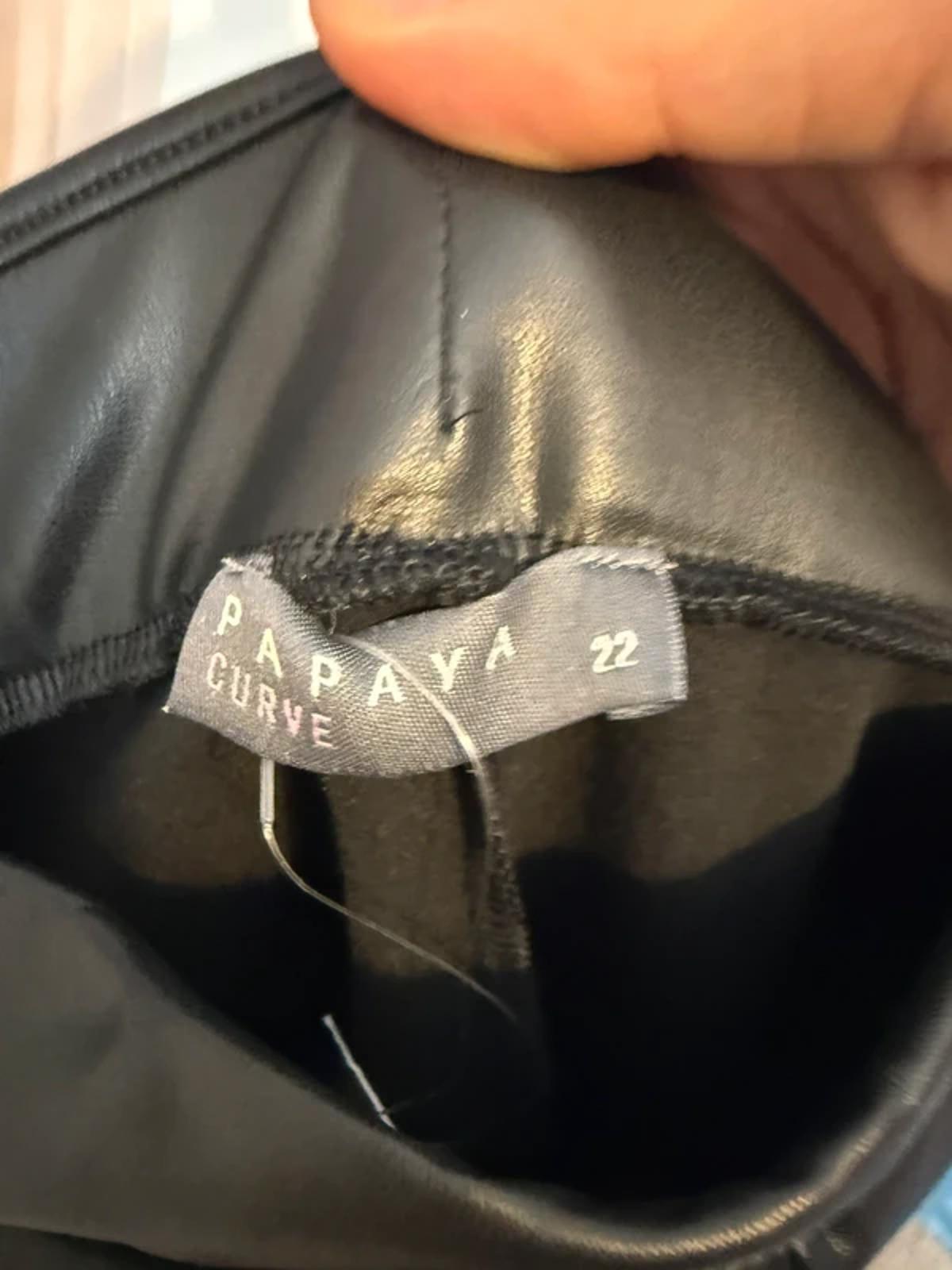 Papaya leather effect leggings - size 22