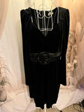 Monsoon velvet dress with flower detail - size 16
