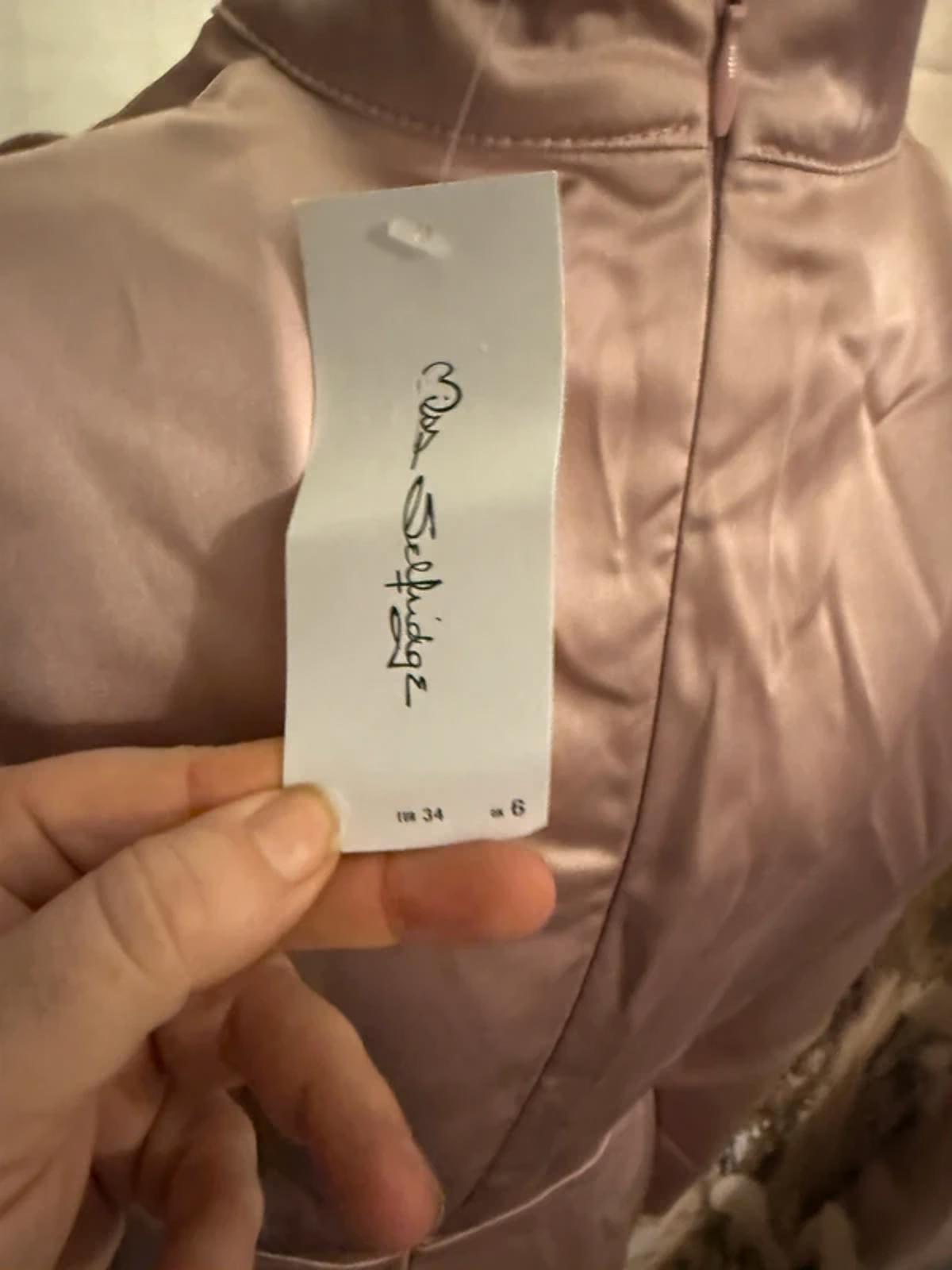 Miss selfridges satin feel dress - size 6