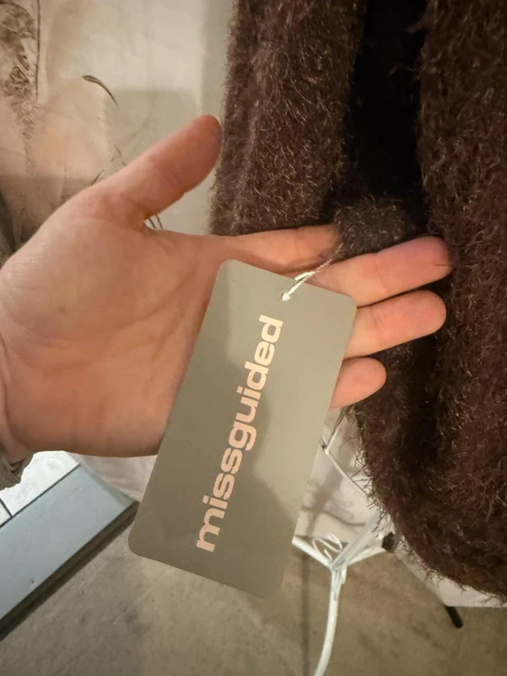 Missguided fluffy short jumper - size small