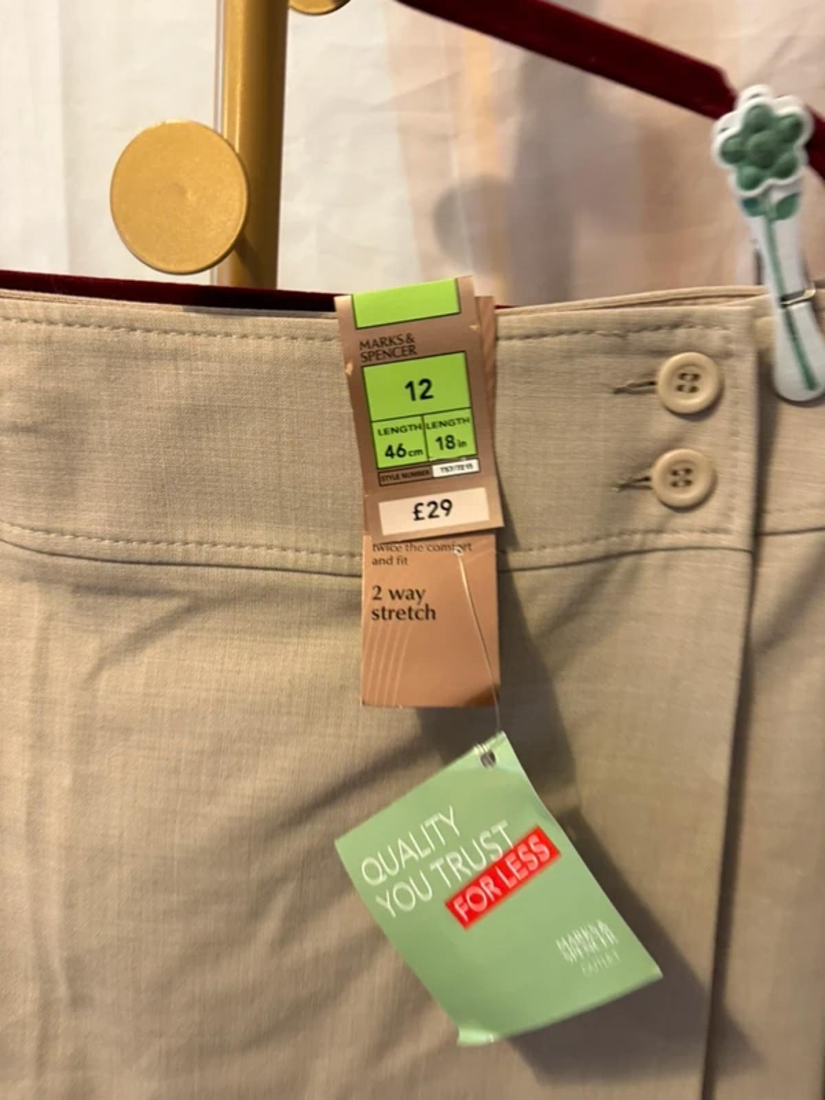 M&S plain skirt - size 12